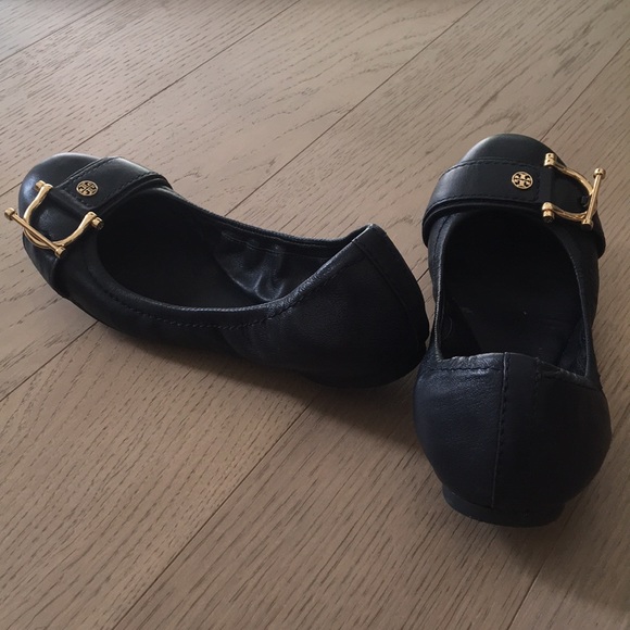 Navy Tory Burch Flats - Picture 2 of 3